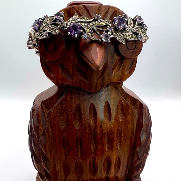 Jewelry - Filigree sterling silver with amethyst stones and cubic zirconium